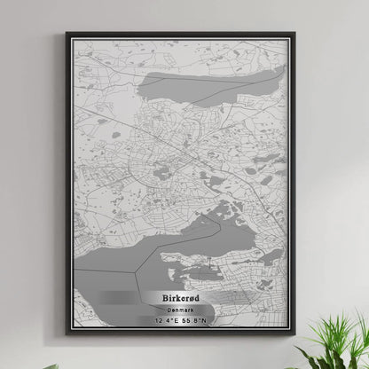 ROAD MAP OF BIRKERØD, DENMARK BY MAPBAKES