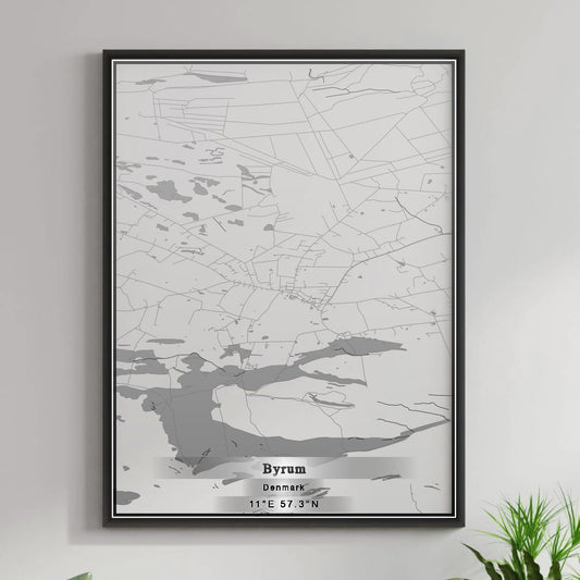 ROAD MAP OF BYRUM, DENMARK BY MAPBAKES