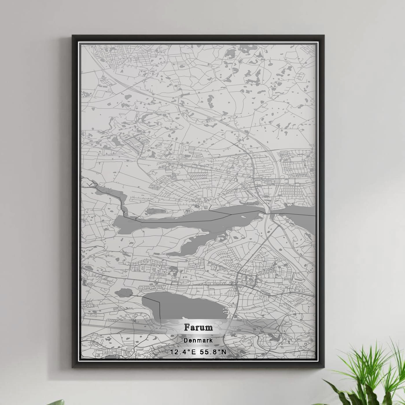 ROAD MAP OF FARUM, DENMARK BY MAPBAKES