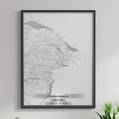 ROAD MAP OF FREDERIKSHAVN, DENMARK BY MAPBAKES