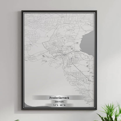 ROAD MAP OF FREDERIKSVÆRK, DENMARK BY MAPBAKES