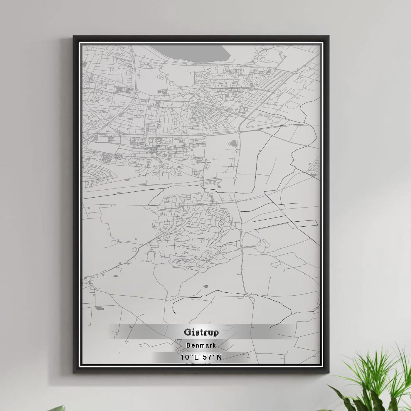 ROAD MAP OF GISTRUP, DENMARK BY MAPBAKES