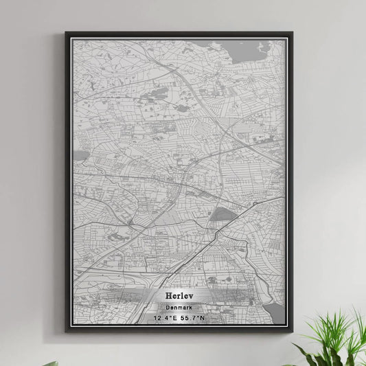ROAD MAP OF HERLEV, DENMARK BY MAPBAKES