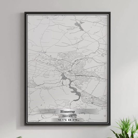ROAD MAP OF HINNERUP, DENMARK BY MAPBAKES