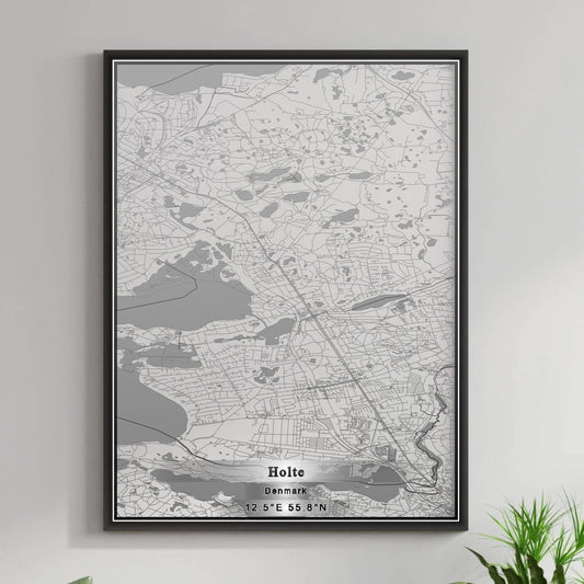 ROAD MAP OF HOLTE, DENMARK BY MAPBAKES