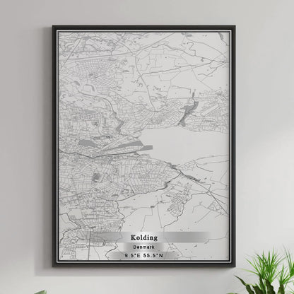 ROAD MAP OF KOLDING, DENMARK BY MAPBAKES