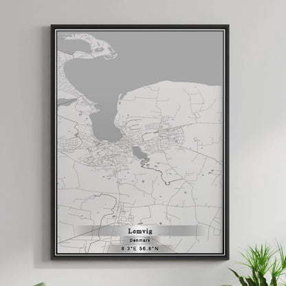 ROAD MAP OF LEMVIG, DENMARK BY MAPBAKES