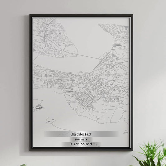 ROAD MAP OF MIDDELFART, DENMARK BY MAPBAKES