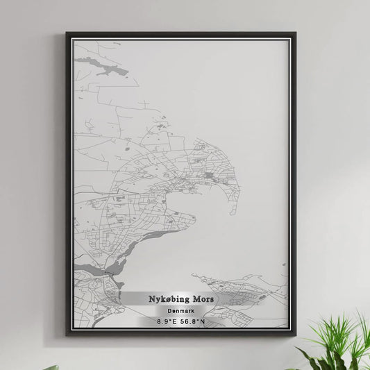 ROAD MAP OF NYKØBING MORS, DENMARK BY MAPBAKES