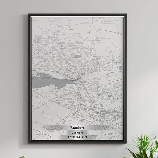 ROAD MAP OF RANDERS, DENMARK BY MAPBAKES