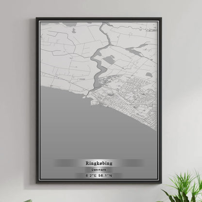 ROAD MAP OF RINGKØBING, DENMARK BY MAPBAKES