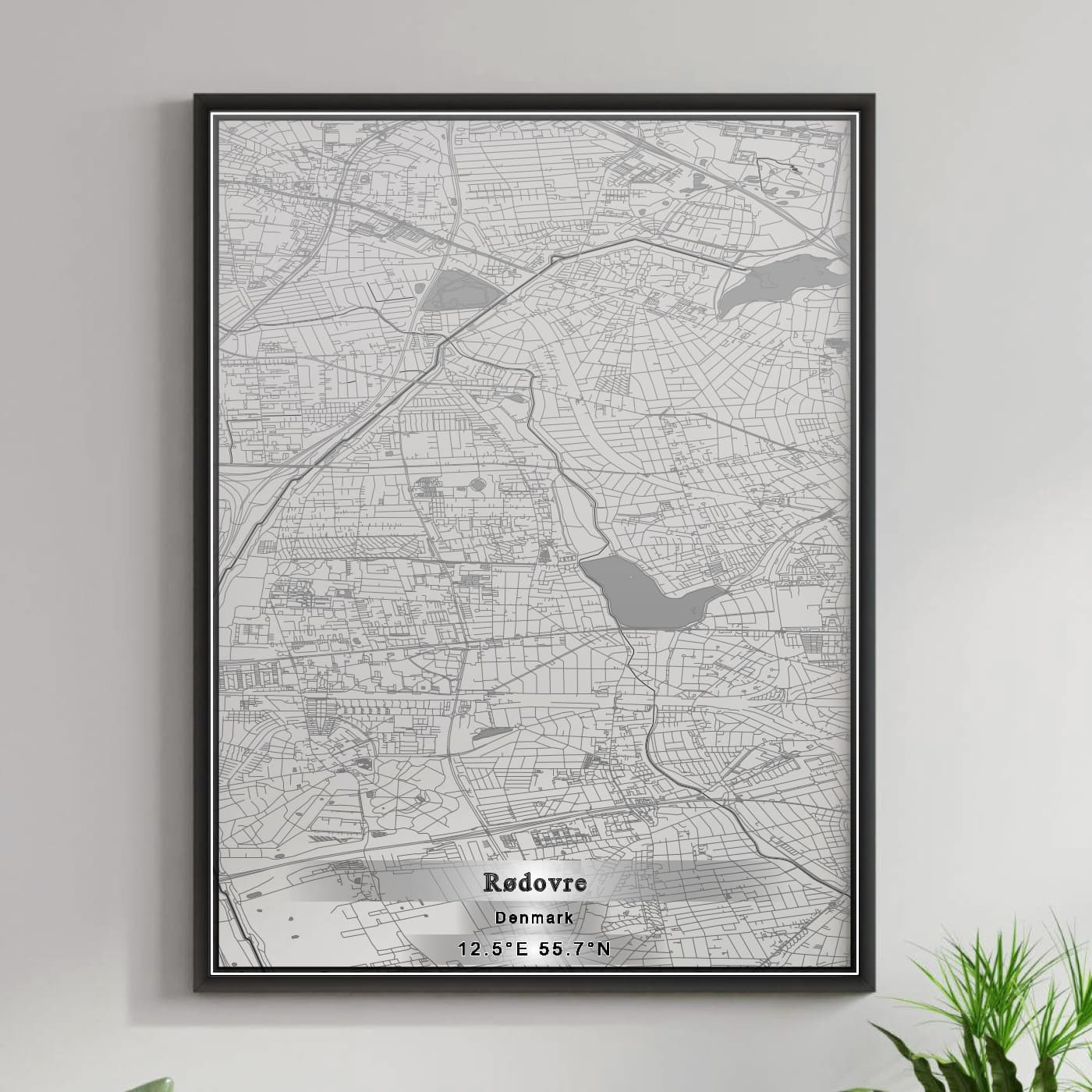 ROAD MAP OF RØDOVRE, DENMARK BY MAPBAKES