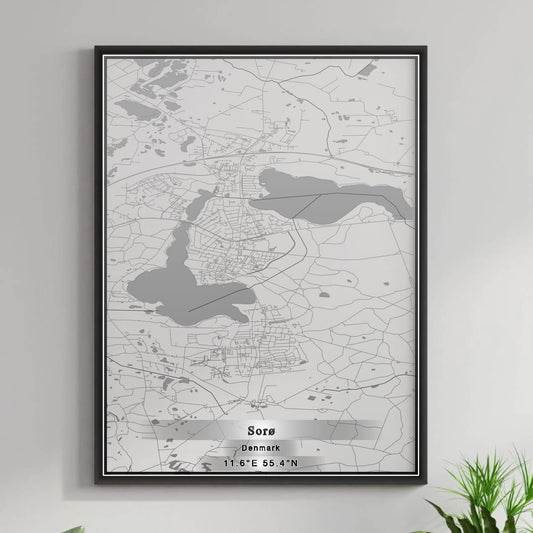 ROAD MAP OF SORØ, DENMARK BY MAPBAKES