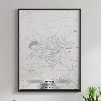 ROAD MAP OF STØVRING, DENMARK BY MAPBAKES