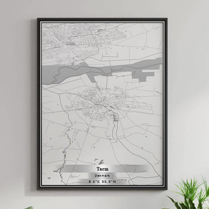 ROAD MAP OF TARM, DENMARK BY MAPBAKES