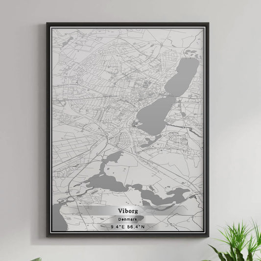 ROAD MAP OF VIBORG, DENMARK BY MAPBAKES