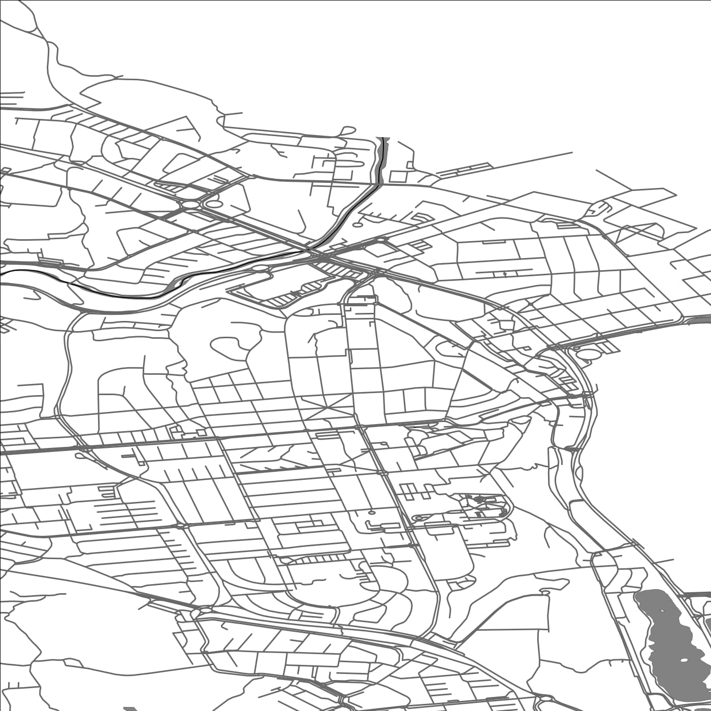 ROAD MAP OF AKUREYRI, ICELAND BY MAPBAKES