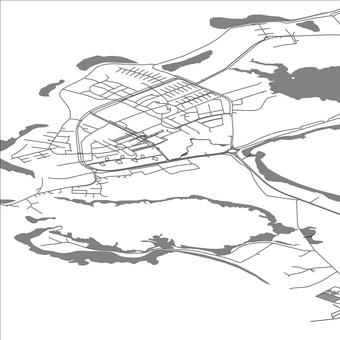 ROAD MAP OF BREKKA, ICELAND BY MAPBAKES