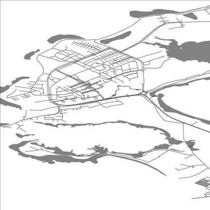 ROAD MAP OF BREKKA, ICELAND BY MAPBAKES