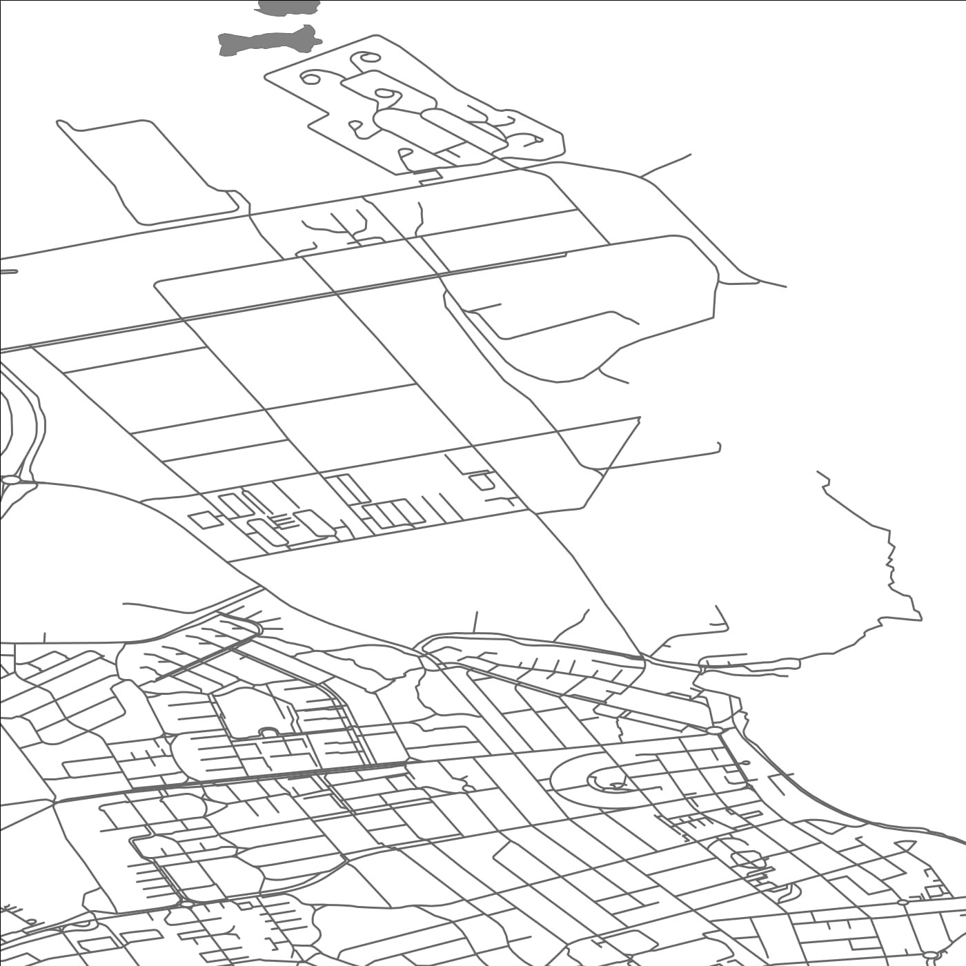 ROAD MAP OF KEFLAVIK, ICELAND BY MAPBAKES