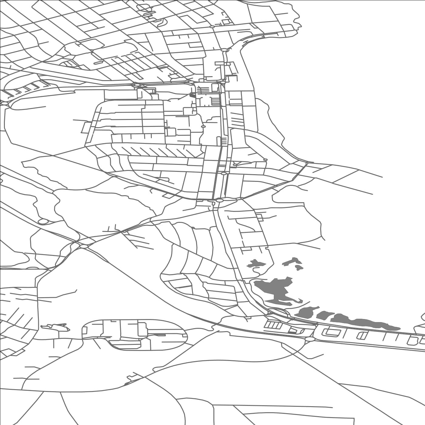 ROAD MAP OF NJARAVIK, ICELAND BY MAPBAKES