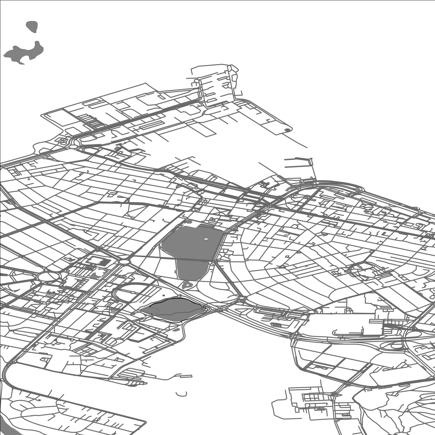 ROAD MAP OF REYKJAVIK, ICELAND BY MAPBAKES