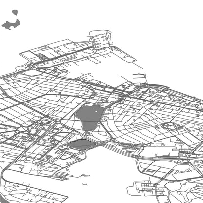 ROAD MAP OF REYKJAVIK, ICELAND BY MAPBAKES