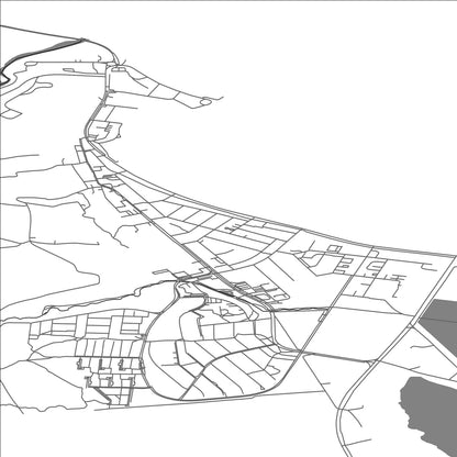 ROAD MAP OF SAUDARKROKUR, ICELAND BY MAPBAKES