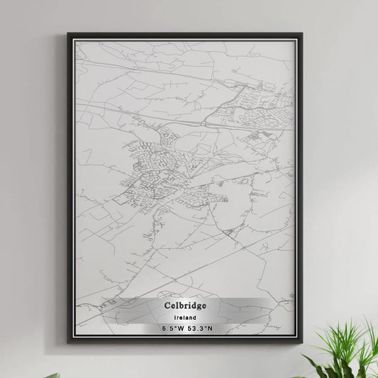 ROAD MAP OF CELBRIDGE, IRELAND BY MAPBAKES