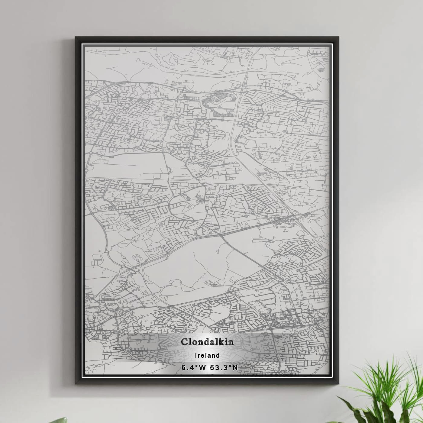 ROAD MAP OF CLONDALKIN, IRELAND BY MAPBAKES