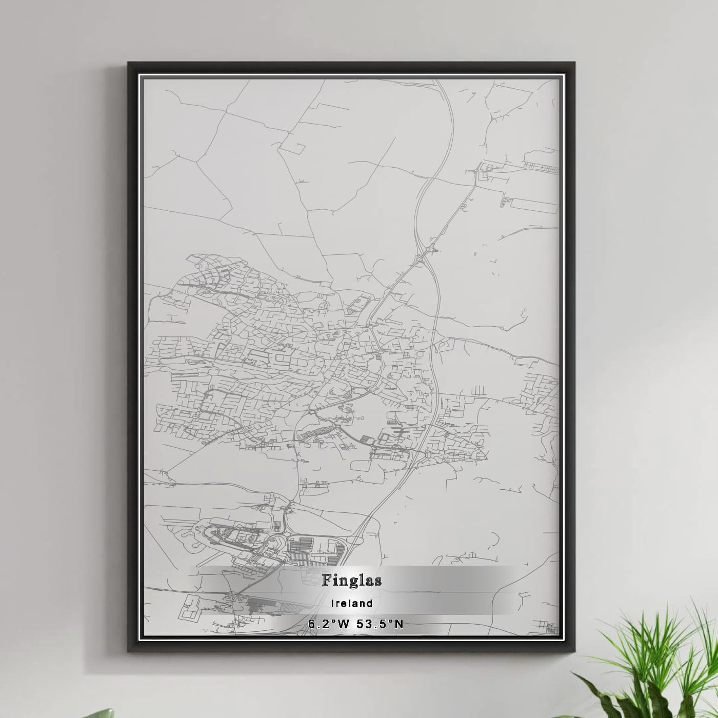 ROAD MAP OF FINGLAS, IRELAND BY MAPBAKES