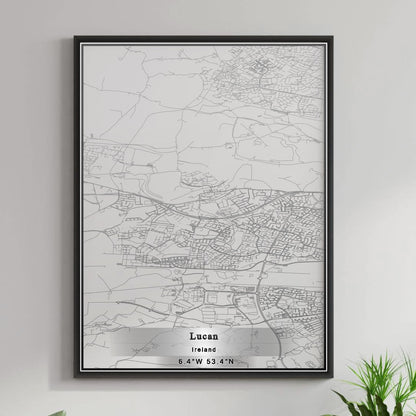 ROAD MAP OF LUCAN, IRELAND BY MAPBAKES