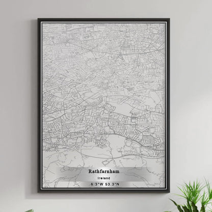 ROAD MAP OF RATHFARNHAM, IRELAND BY MAPBAKES