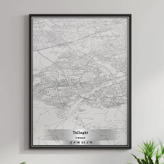 ROAD MAP OF TALLAGHT, IRELAND BY MAPBAKES
