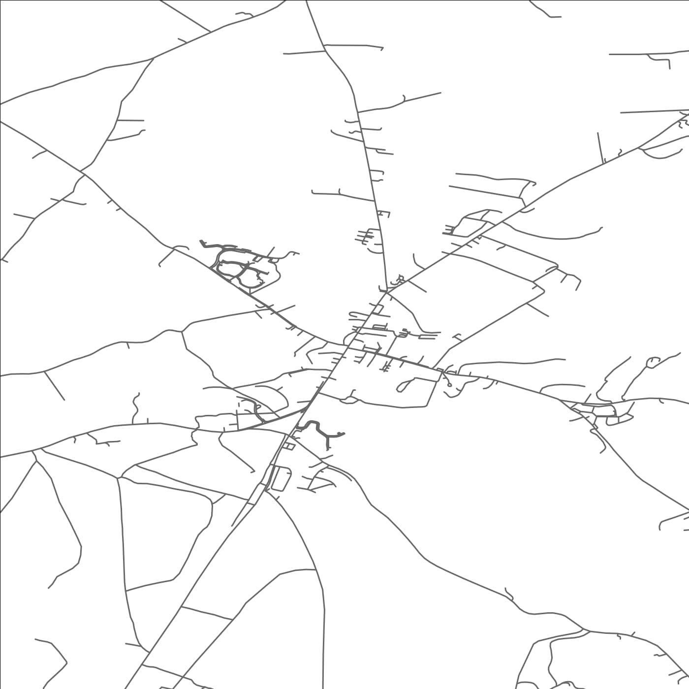 ROAD MAP OF ABBEYLEIX, IRELAND BY MAPBAKES