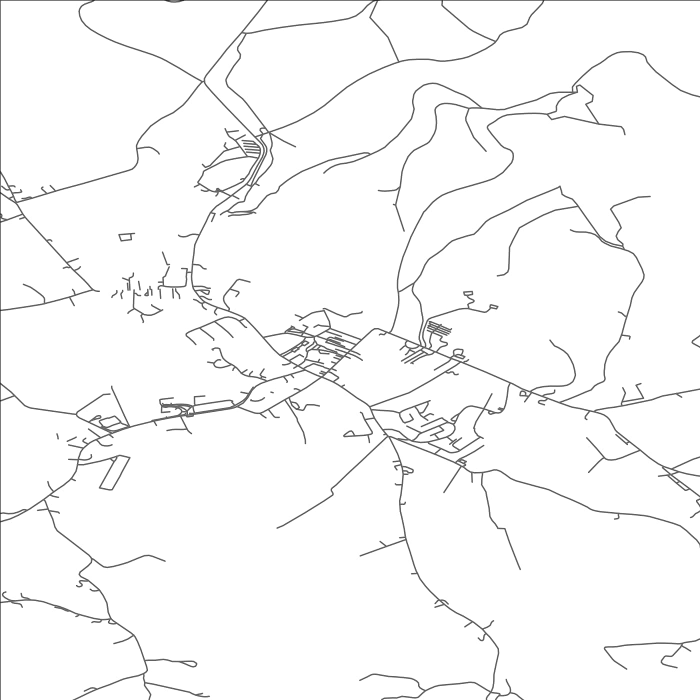 ROAD MAP OF COOTEHILL, IRELAND BY MAPBAKES