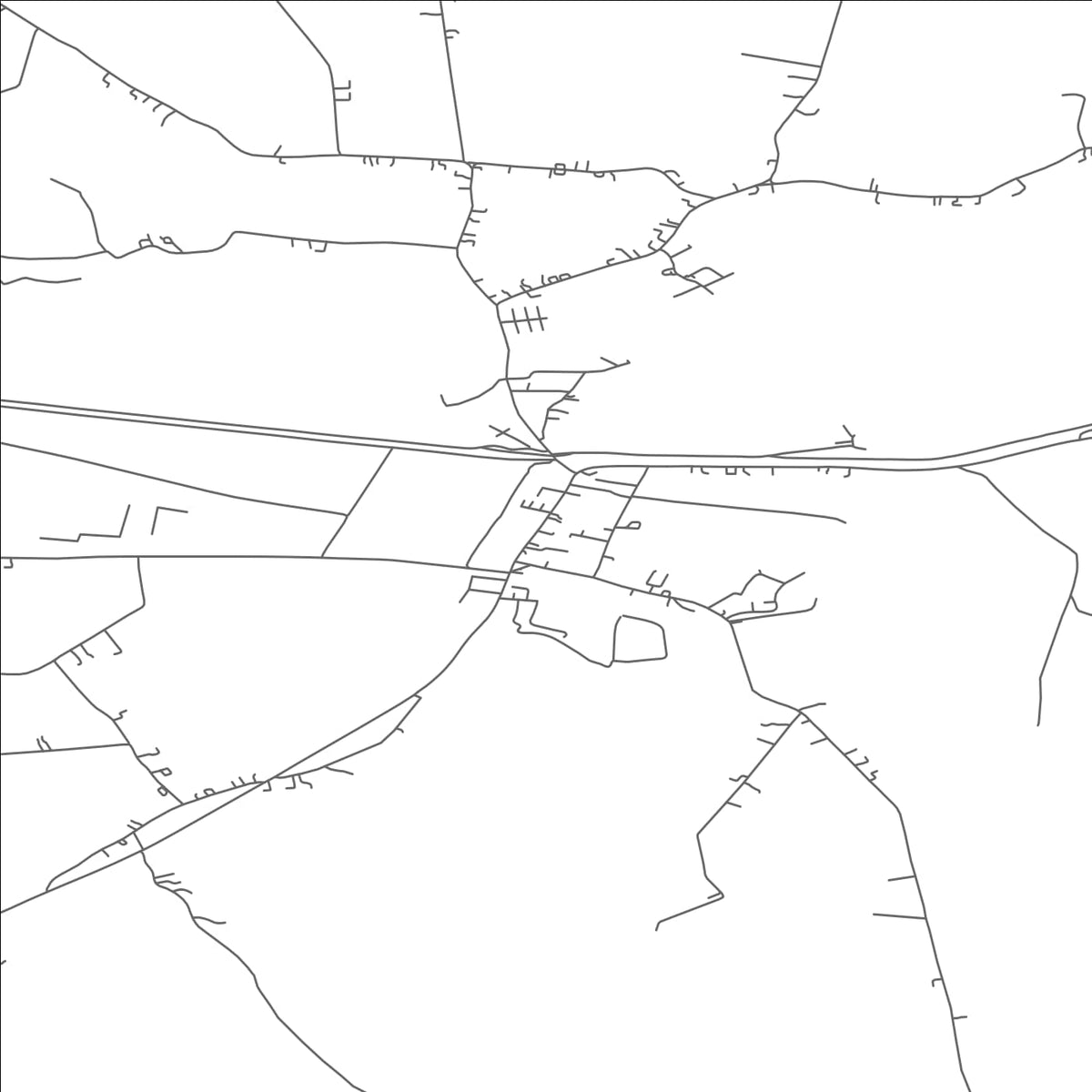 ROAD MAP OF DAINGEAN, IRELAND BY MAPBAKES