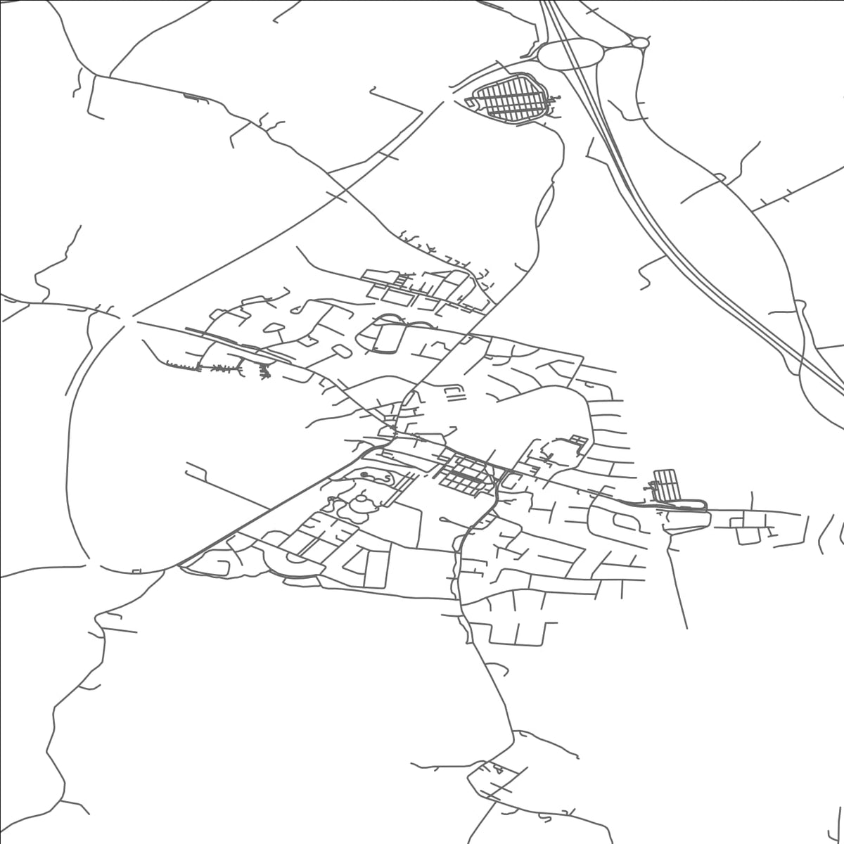ROAD MAP OF DUNBOYNE, IRELAND BY MAPBAKES