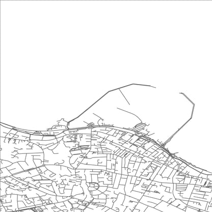 ROAD MAP OF DUNLEARY, IRELAND BY MAPBAKES