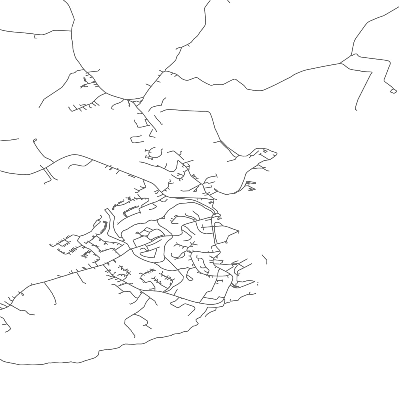 ROAD MAP OF DUNMORE EAST, IRELAND BY MAPBAKES