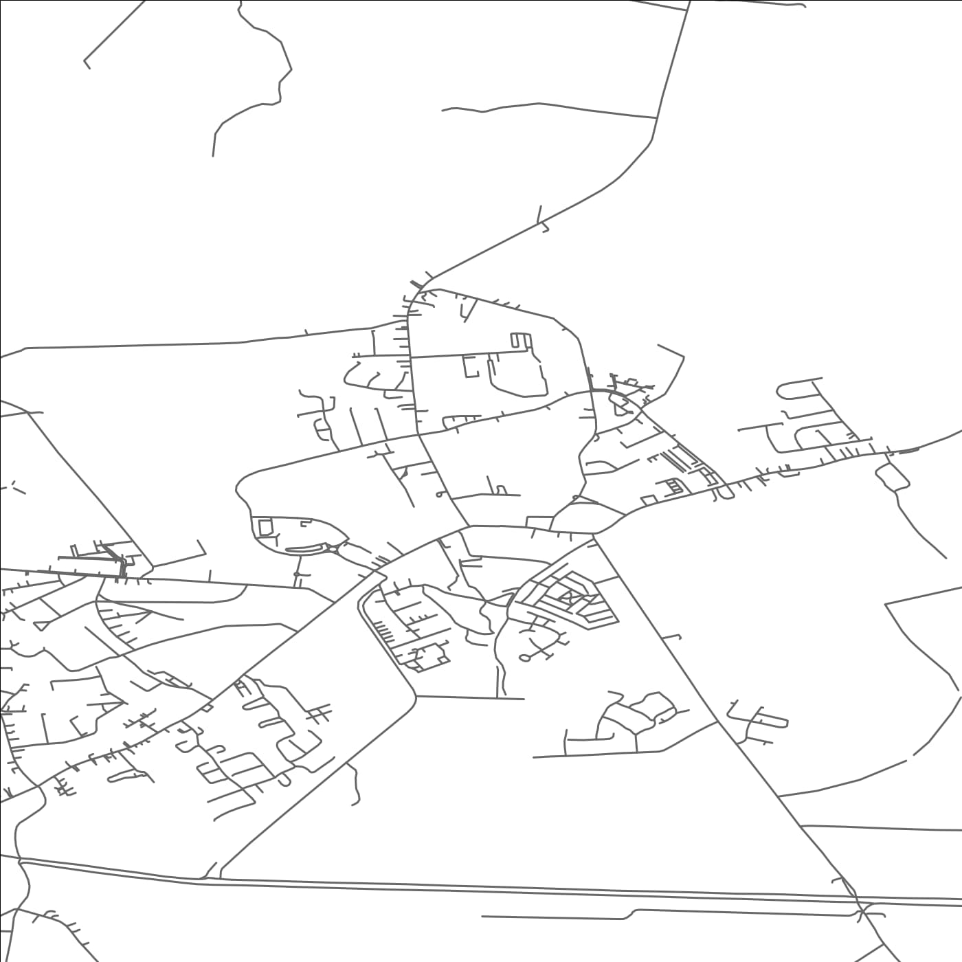 ROAD MAP OF EDENDERRY, IRELAND BY MAPBAKES