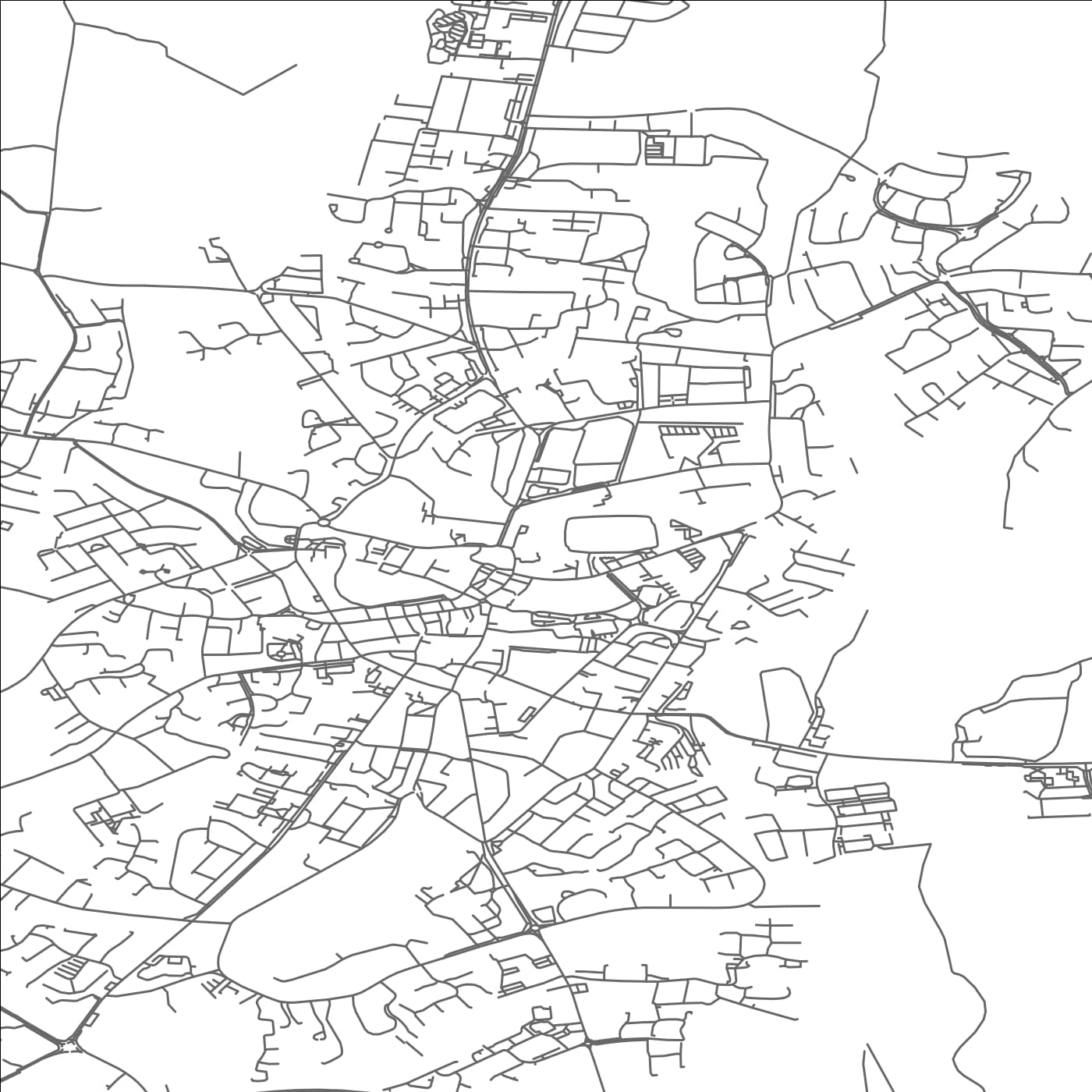 ROAD MAP OF ENNIS, IRELAND BY MAPBAKES