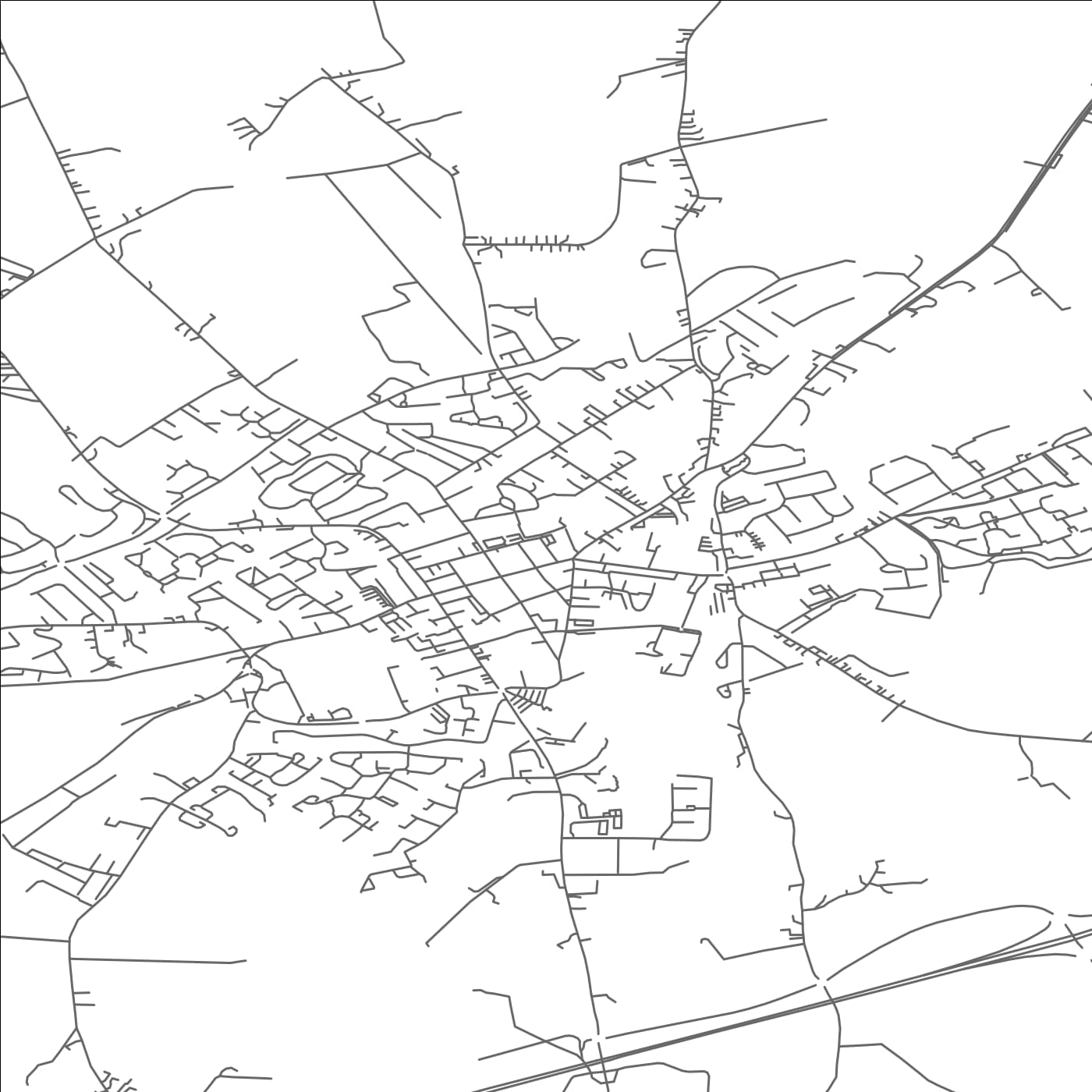 ROAD MAP OF GOREY, IRELAND BY MAPBAKES