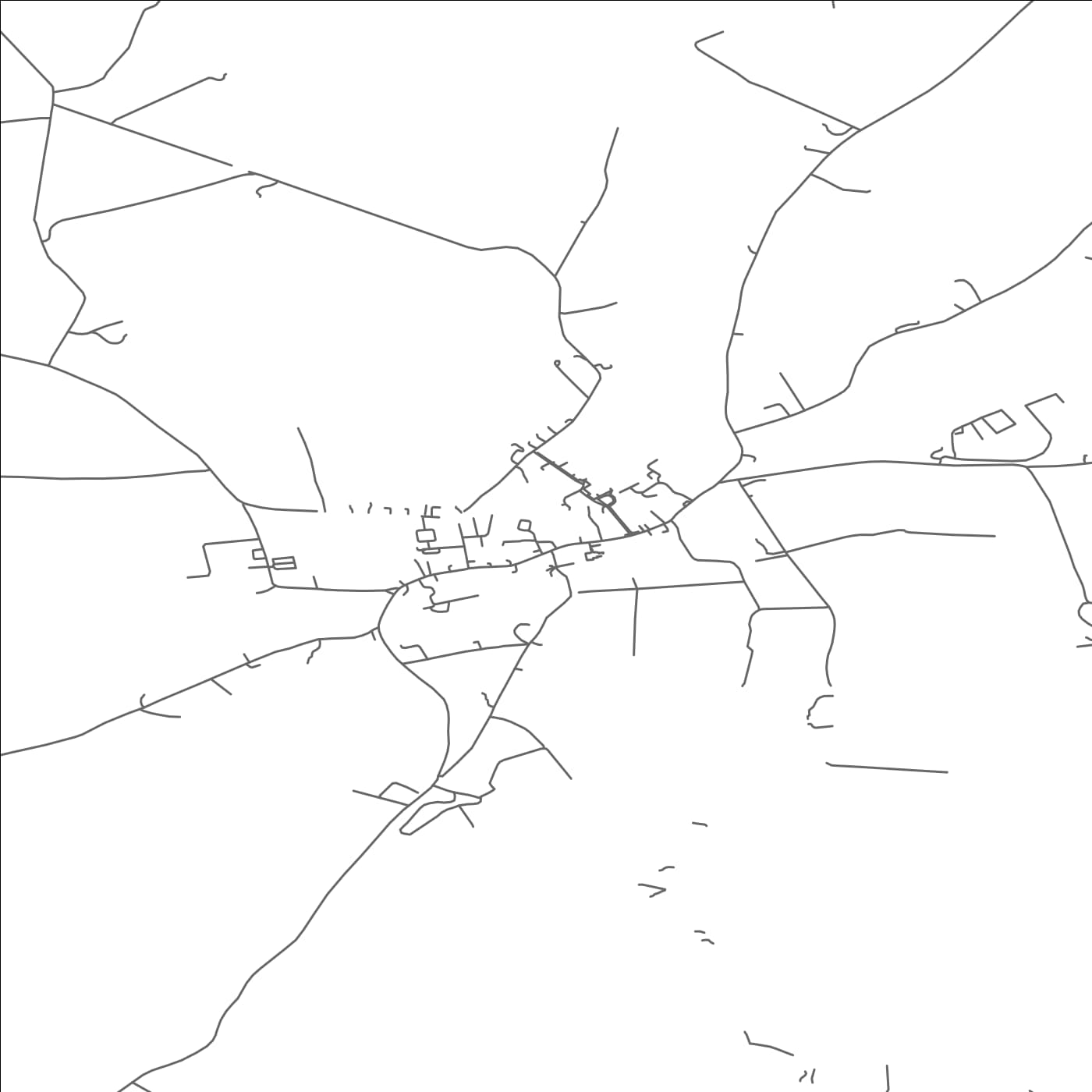 ROAD MAP OF GOWRAN, IRELAND BY MAPBAKES