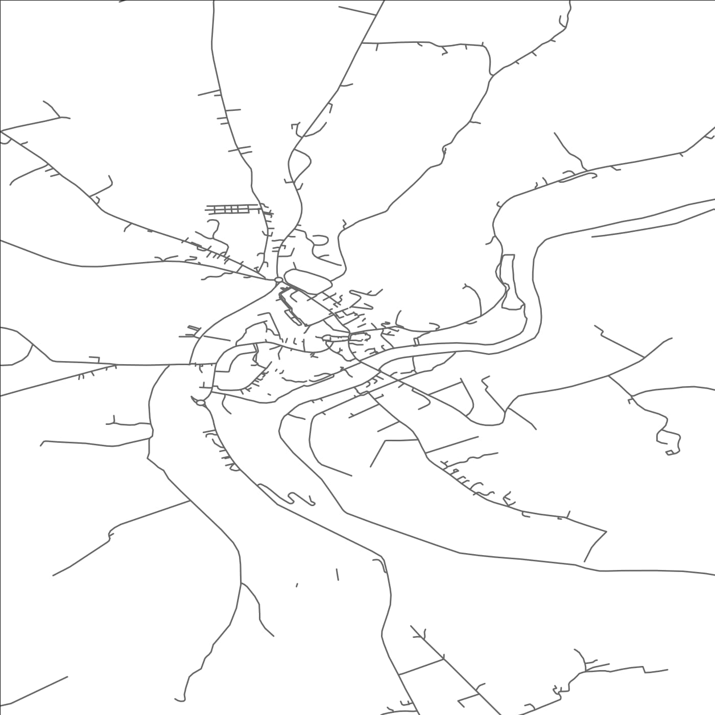 ROAD MAP OF GRAIGUENAMANAGH, IRELAND BY MAPBAKES