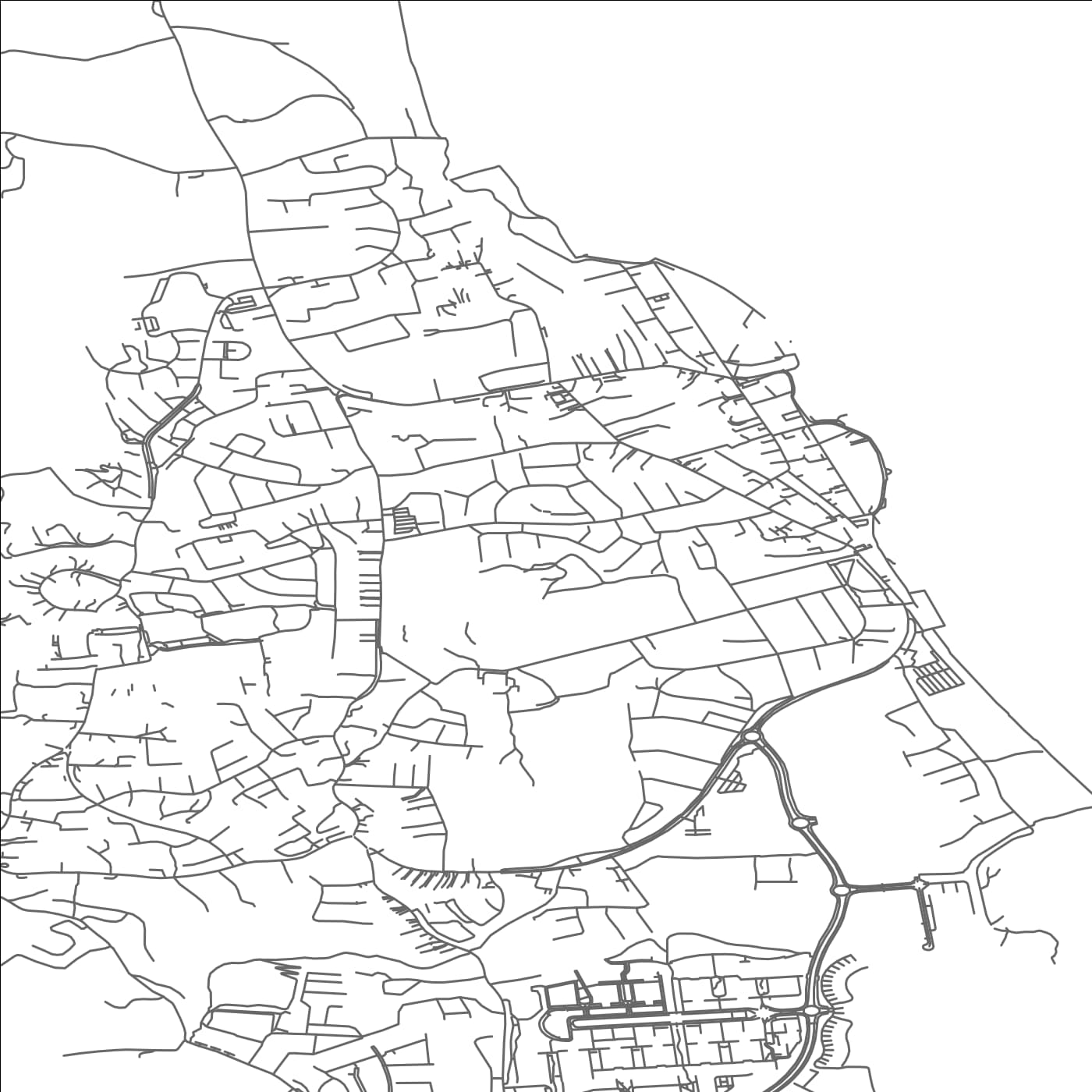 ROAD MAP OF GREYSTONES, IRELAND BY MAPBAKES