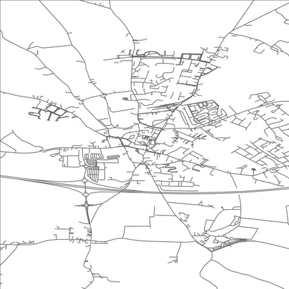 ROAD MAP OF KILDARE, IRELAND BY MAPBAKES