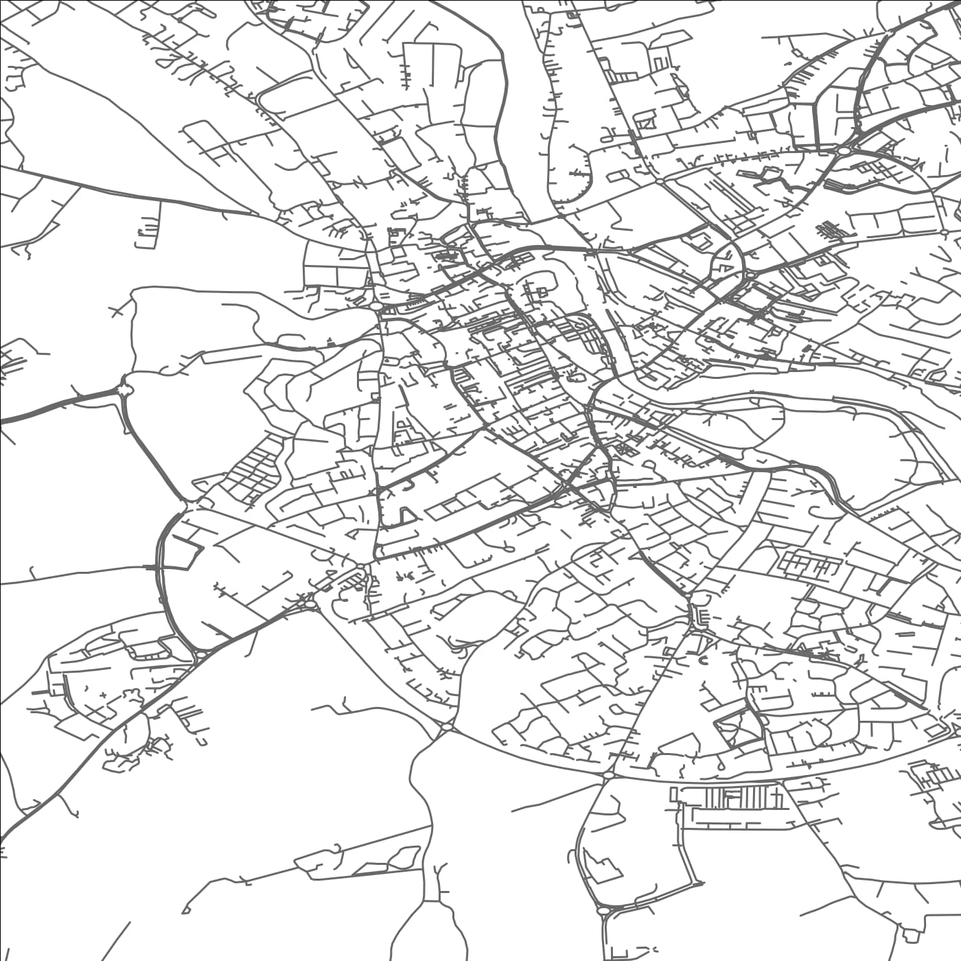 ROAD MAP OF KILKENNY, IRELAND BY MAPBAKES