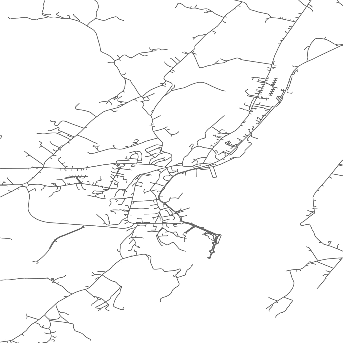 ROAD MAP OF KILLYBEGS, IRELAND BY MAPBAKES