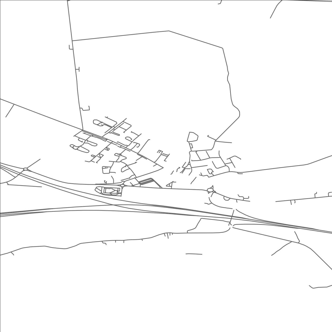 ROAD MAP OF KINNEGAD, IRELAND BY MAPBAKES